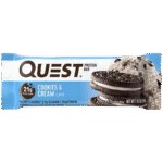 quest protein bar cookies cream 60 g Photoroom