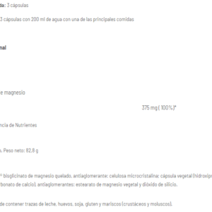 MAGNESIO AMIX etiqueta